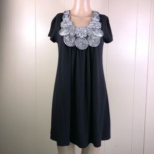 Pink Rose petite mini black dress Size L/P